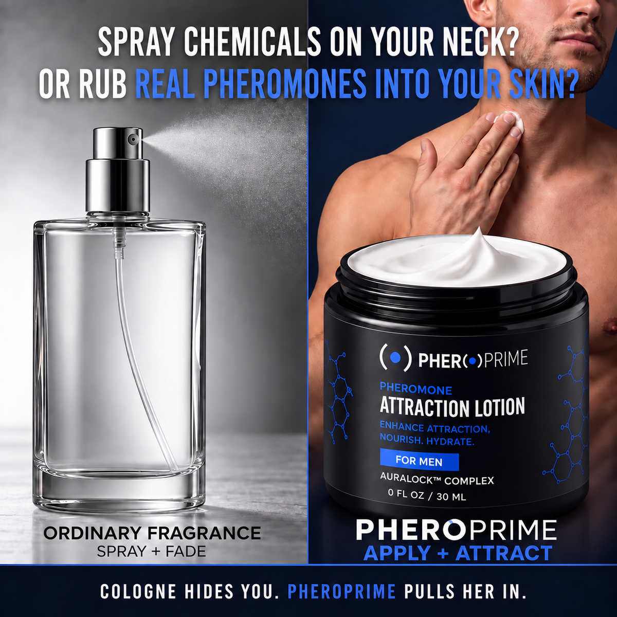 PheroPrime Attraction Lotion - Feel Wanted Like Never Before.