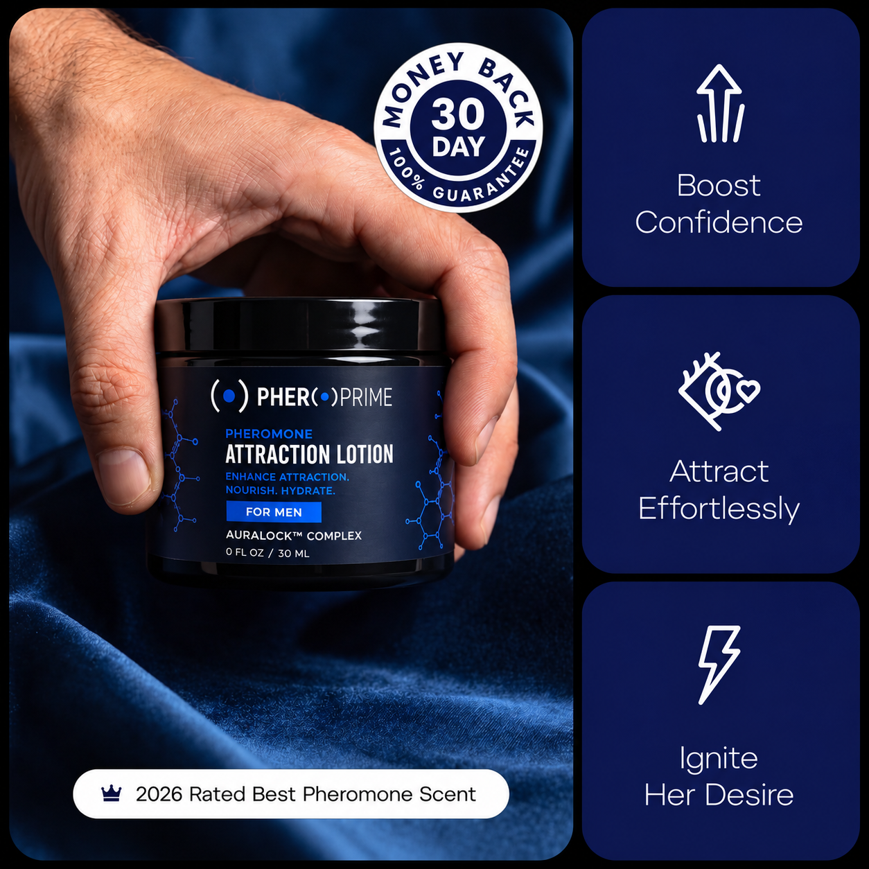 PheroPrime Attraction Lotion - Finally make her want you.