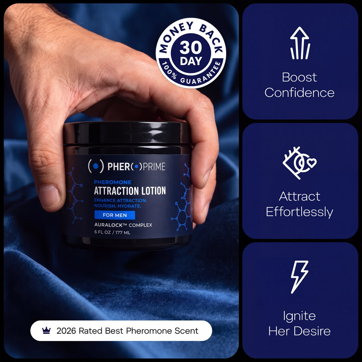 PheroPrime Attraction Lotion - Finally make women want you