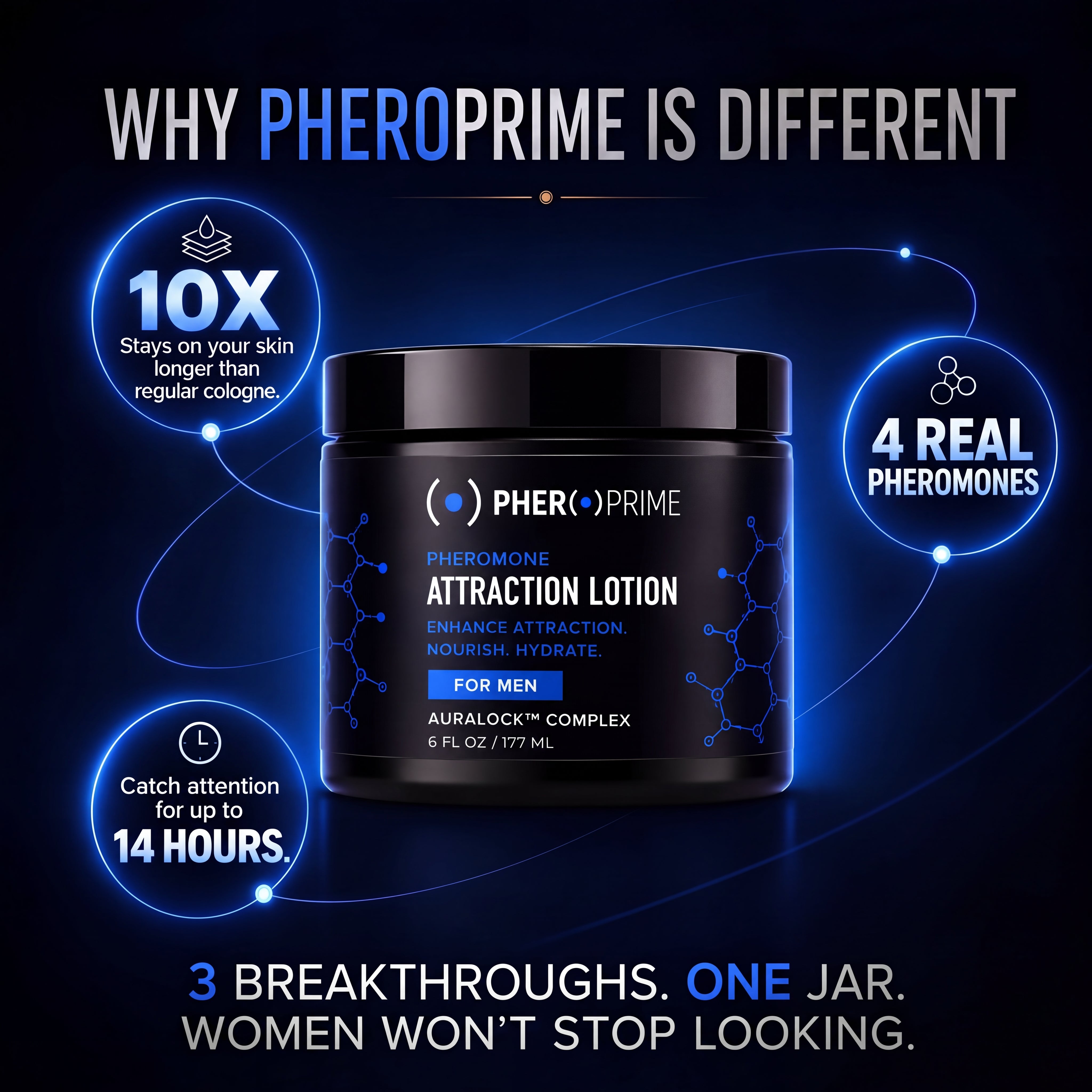 PheroPrime Attraction Lotion - Finally make women want you.